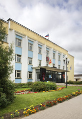 Fototapeta na wymiar Administration building in Bologoye. Tver oblast. Russia