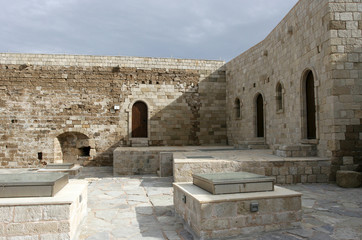 The upper level of the medieval Venetian fortress Koules in Heraklion, Crete, Greece.