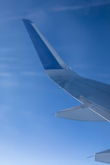 wing of an airplane in flight