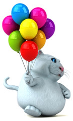 Naklejka premium Fun cat - 3D Illustration