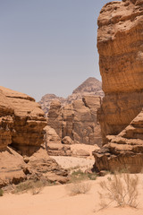Fototapeta na wymiar Burrah canyon. Wadi Rum desert, Jordan