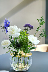 vases with flowers