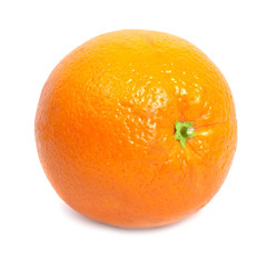 Juicy fresh orange isolated on white background