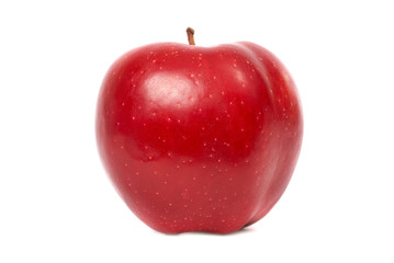 Obraz na płótnie Canvas Red fresh apple isolated on white background