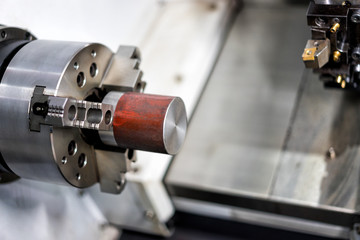 Steel metal automotive parts cutting machine process by CNC lathe