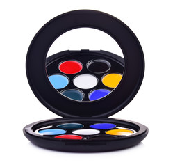 Painting a cosmetic face cream.