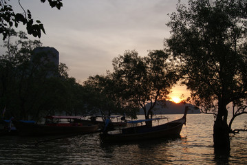 Sunrise over East Railay Beach in Krabi, Thailand