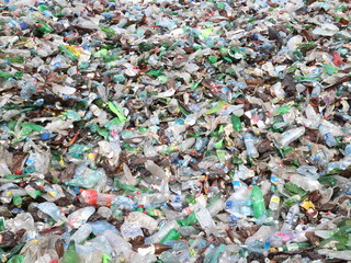 sorted waste, plastic bottles