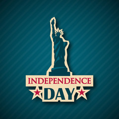 Independence day vector background. NYC, USA symbol, 4th of July.