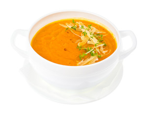 Vegetable cream parmesan soup