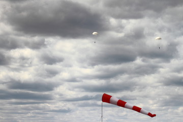 skydiver in the sky
