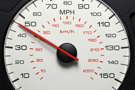 speedometer at 45 MPH
