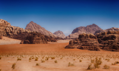 Landscape in Wadi Rum