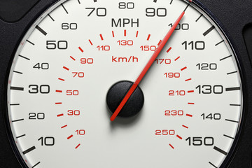 speedometer at 100 MPH