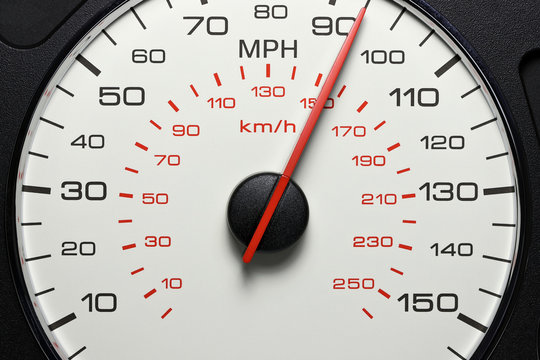 speedometer at 95 MPH