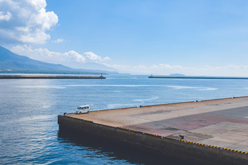 Small car at Kagoshima port