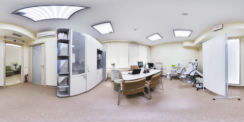Panorama of the doctor's office obstetrician gynecologist who advises women during pregnancy....