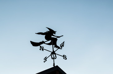 Weathervane witch on a broom