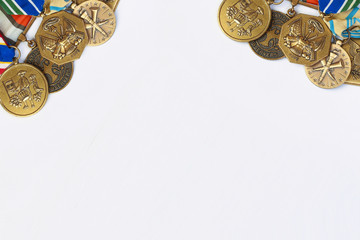 Military Medals with copyspace