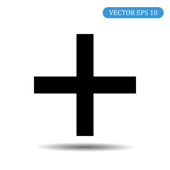 Plus flat icon.Vector illustration in flat style. EPS 10