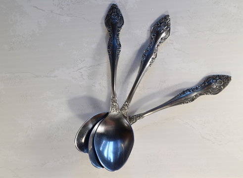 a few tablespoons on the table