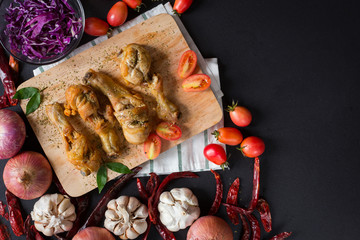 flat lay kitchen concept