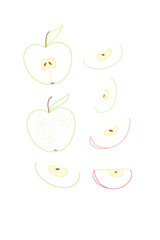 apple, simple illustration 