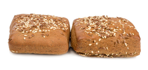 Buns with sesame isolated on white background