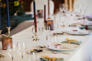 Table served for a banquet