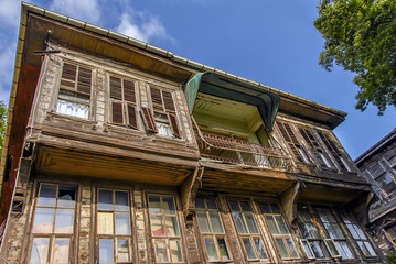 Istanbul, Turkey, 26 May 2006: Old Ihsaniye Wooden Houses in the Uskudar district of Istanbul.