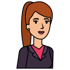 businesswoman avatar character icon vector illustration design