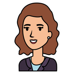 businesswoman avatar character icon vector illustration design