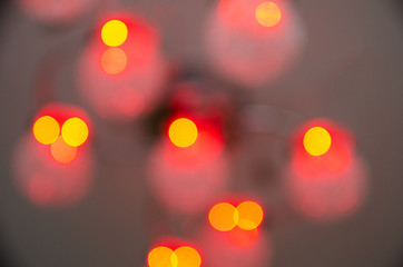 defocused background with red lights