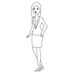 businesswoman avatar character icon vector illustration design