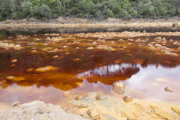 Red River (Rio Tinto) in Huelva, Spain