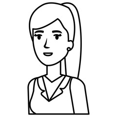 businesswoman avatar character icon vector illustration design