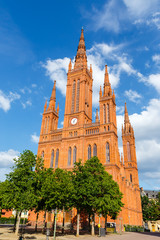 Fototapeta premium Wiesbaden, die Marktkirche. 31.05.2018.