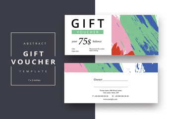 Abstract  Gift Voucher Layout