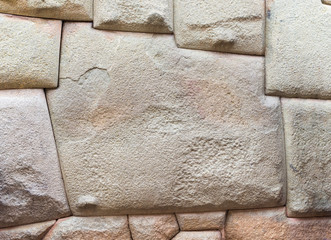 Closeup of the twelve sided stone, Cusco, Peru