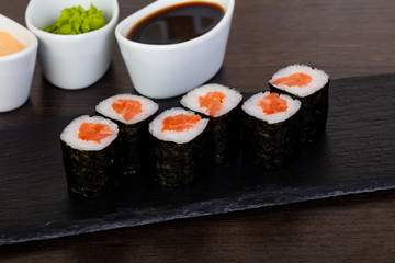 Appetizing sushi roll