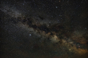Galaxy The Milky Way in the night sky with stars. A view of the open space. Long exposure.