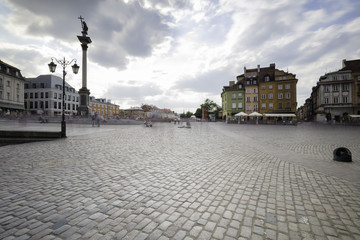 Widok na rynek starego miasta w Warszawie