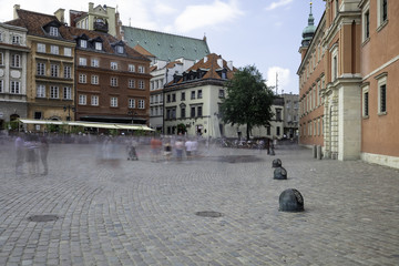 Widok na rynek starego miasta w Warszawie