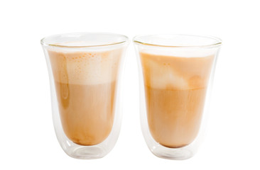 Latte coffee isolated