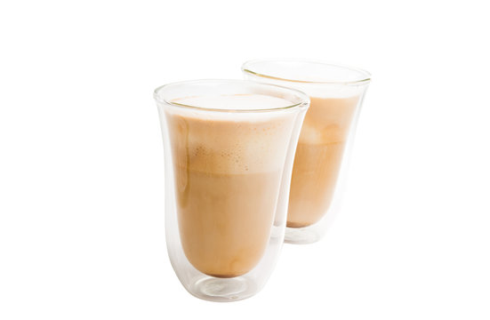 Latte coffee isolated