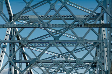 Bridge girders with blue sky
