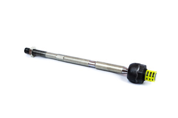 steering rod with cap for threading on an isolated white background