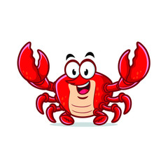 Crab Mascot Design Vector