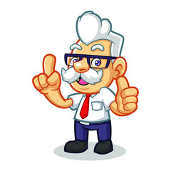 Mr Narrative Mascot Design Vector