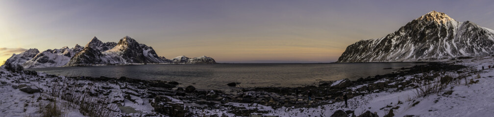 Lofoty -panorama zatoki Vareid